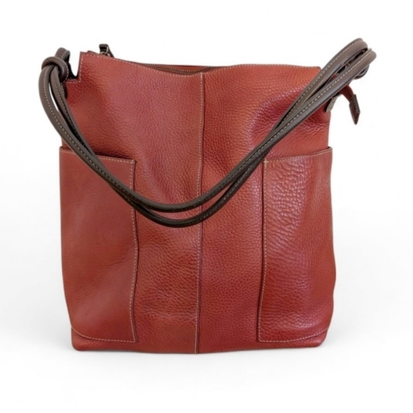 SUNDANCE Red Leather Slouch Bag Large Shoulder Purse Pockets Slouch - Picture 8 of 8